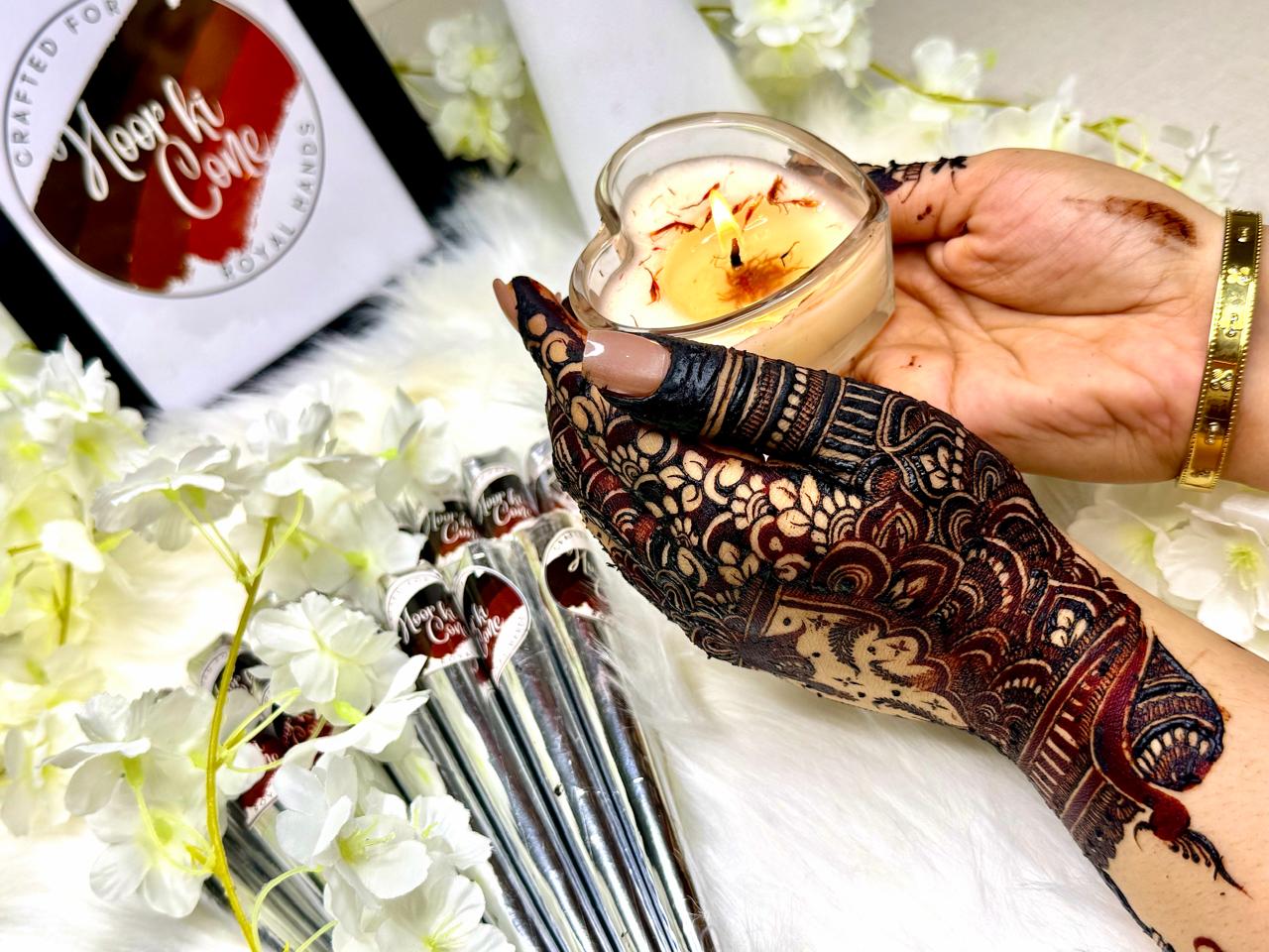 Bridal Cone- Dark Mehroon Stain
